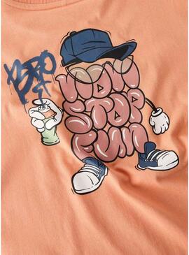 Maglietta Name It Player arancione per bambino