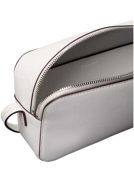 Borsa Calvin Klein Jeans Logo in lamina bianca per donna