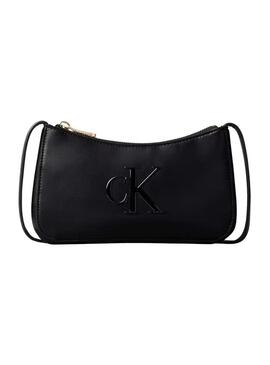 Borsa Calvin Klein Jeans Mini Bold CK nera per donna