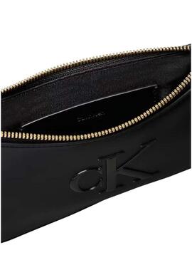 Borsa Calvin Klein Jeans Mini Bold CK nera per donna