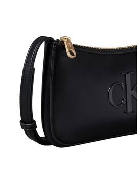 Borsa Calvin Klein Jeans Mini Bold CK nera per donna
