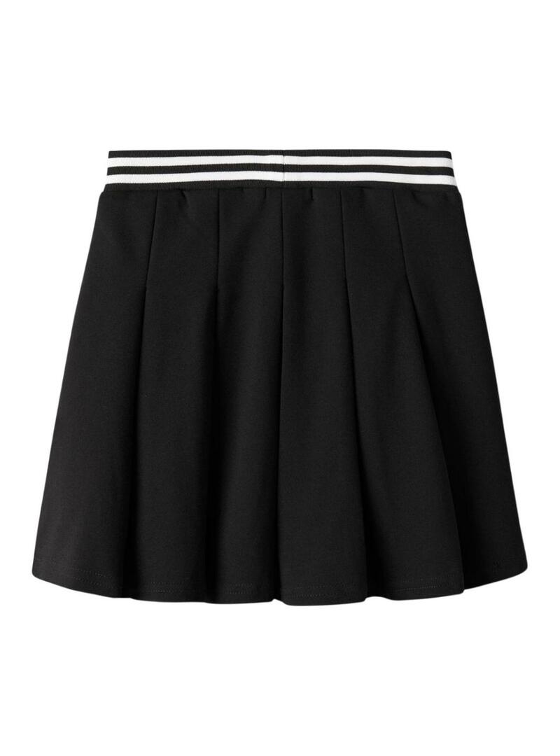 Gonna Name It nera a ruota con vita elastica per bambina