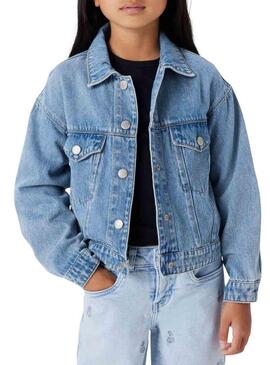 Giacca Name It in denim blu medio per ragazza