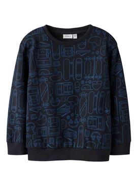 Felpa Name It skate blu scuro per bambino