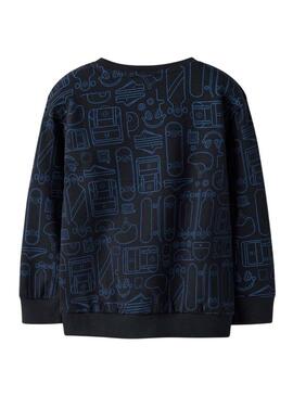 Felpa Name It skate blu scuro per bambino