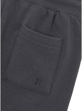 Pantaloni Mayoral in felpa basic con polsini grigi