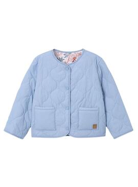 Giacca Mayoral reversibile trapuntata blu per bambina