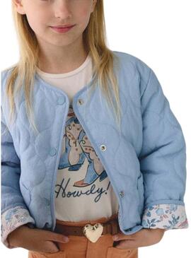 Giacca Mayoral reversibile trapuntata blu per bambina