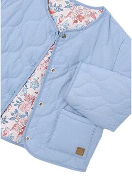 Giacca Mayoral reversibile trapuntata blu per bambina