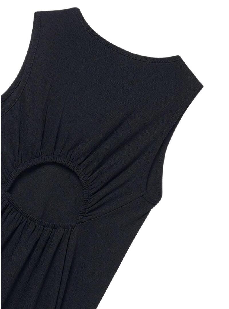 Abito Mayoral nero con apertura per bambina