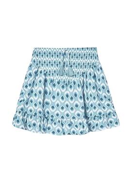 Gonna stampata blu Mayoral per bambina