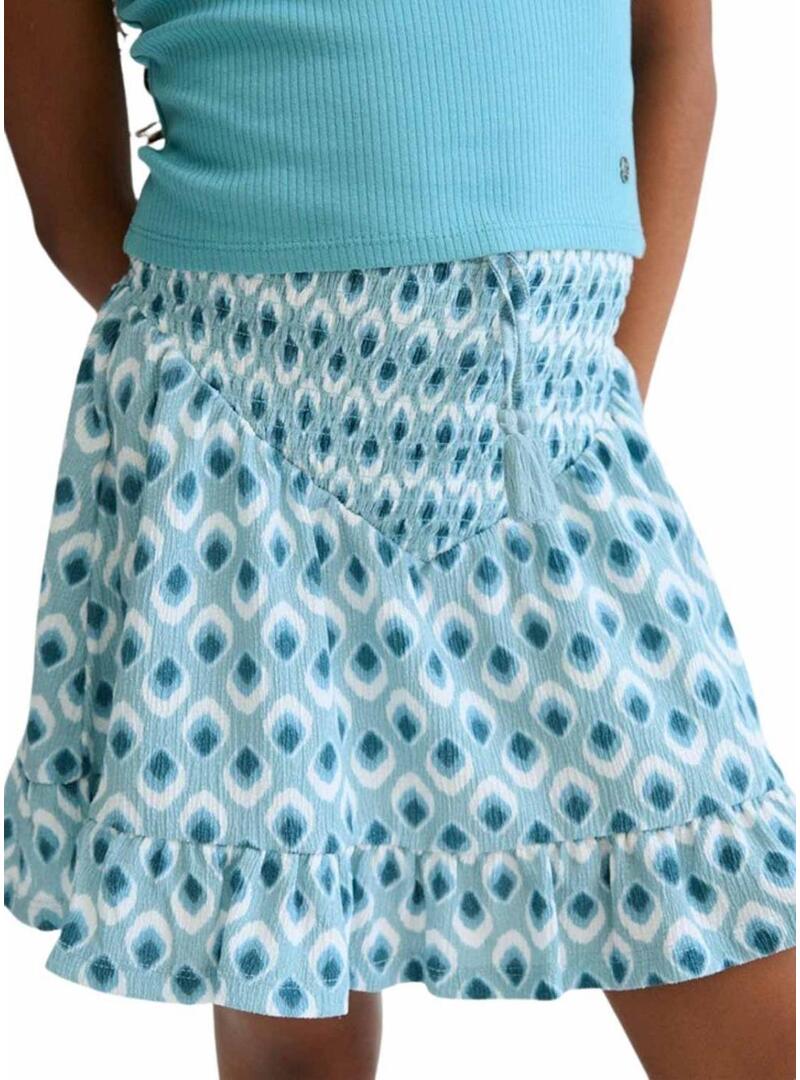 Gonna stampata blu Mayoral per bambina