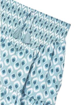 Gonna stampata blu Mayoral per bambina