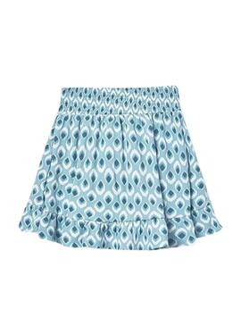 Gonna stampata blu Mayoral per bambina