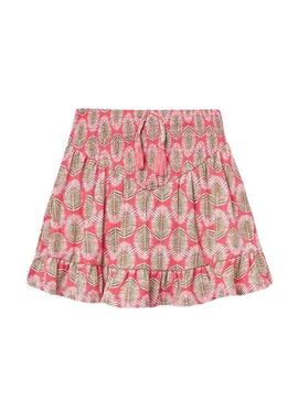 Gonna stampata corallo Mayoral per bambina