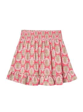 Gonna stampata corallo Mayoral per bambina