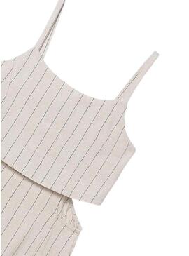 Tuta Mayoral a righe beige per bambina
