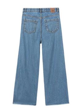 Pantaloni in denim blu con stelle per bambina Mayoral