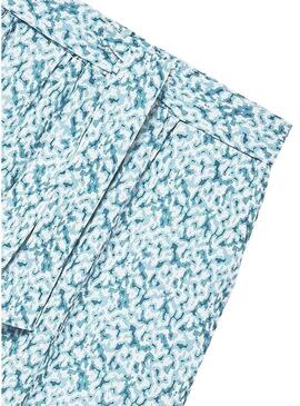 Pantaloni stampati blu Mayoral per bambina