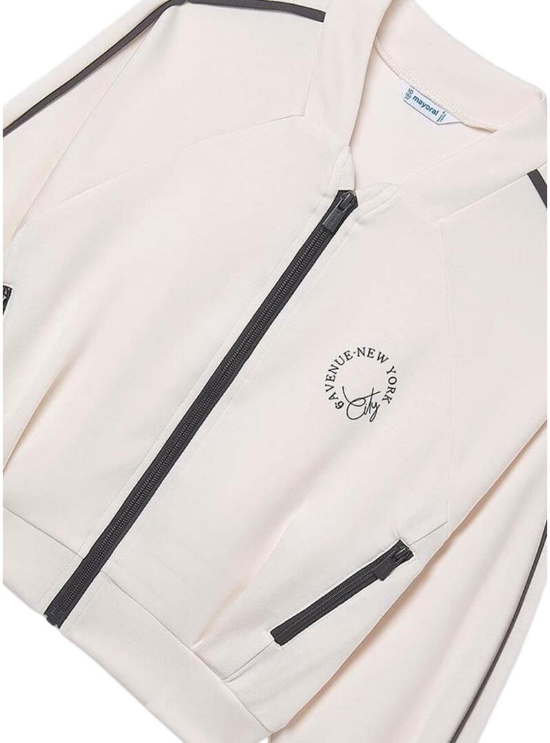 Giacca sportiva beige Mayoral per ragazze