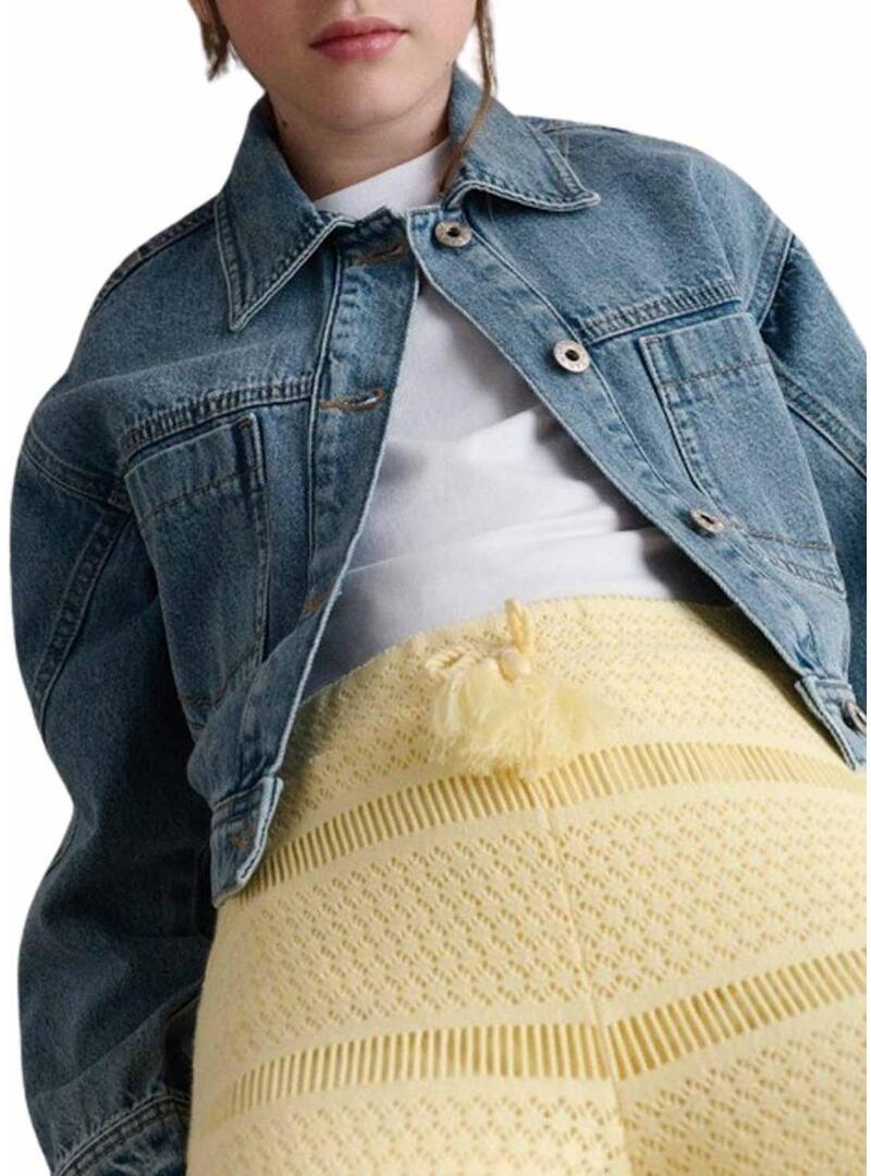 Giacca di jeans Mayoral corta blu per bambina