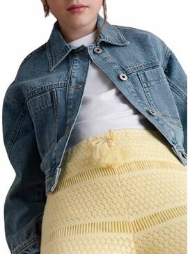 Giacca di jeans Mayoral corta blu per bambina