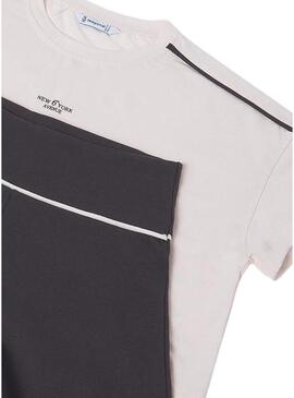 Set Mayoral sport beige e nero per ragazza