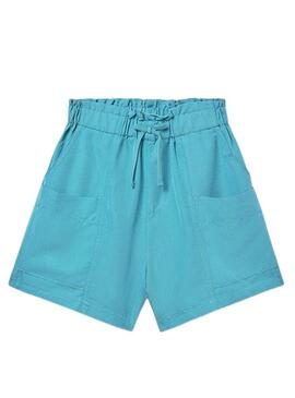 Pantaloni Mayoral fluidi turchese per bambina