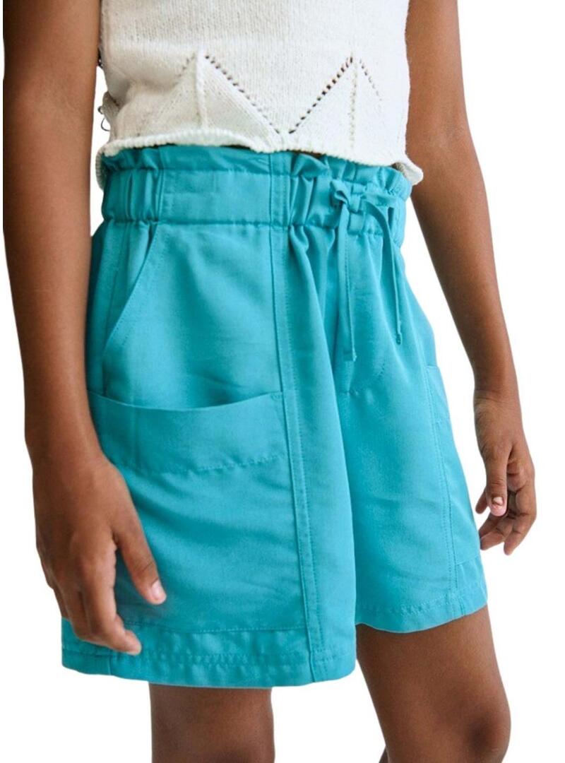 Pantaloni Mayoral fluidi turchese per bambina