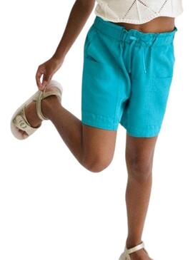 Pantaloni Mayoral fluidi turchese per bambina