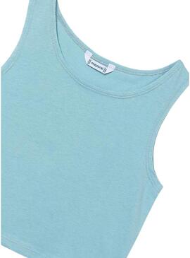 Maglia Mayoral a maglia fine blu cielo per ragazza
