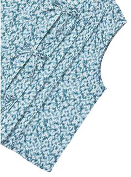 Top Mayoral stampato blu per bambina