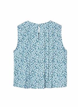 Top Mayoral stampato blu per bambina