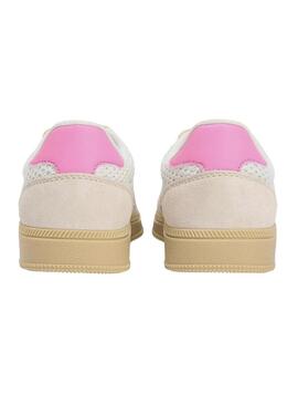 Scarpe Tommy Jeans The Greenwich Edge Knit beige e rosa per donna