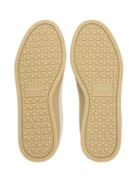 Scarpe Tommy Jeans The Greenwich Edge Knit beige e rosa per donna