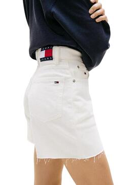 Shorts Tommy Jeans Mom bianchi per donna