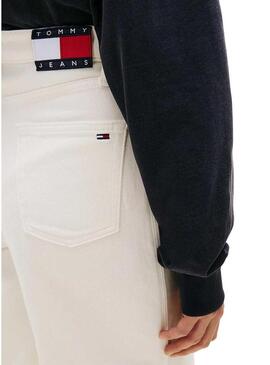 Pantaloni in denim Tommy Jeans Claire bianchi per donna