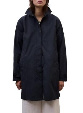 Trench Ecoalf Packable Verne blu navy da donna