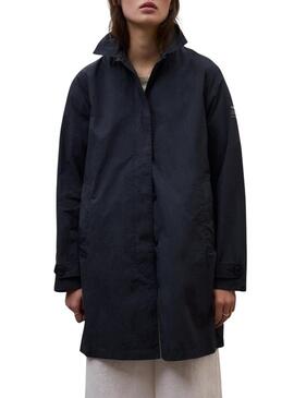 Trench Ecoalf Packable Verne blu navy da donna