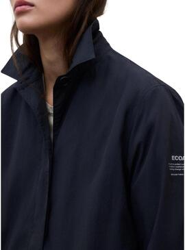 Trench Ecoalf Packable Verne blu navy da donna