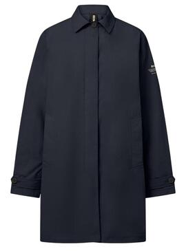 Trench Ecoalf Packable Verne blu navy da donna