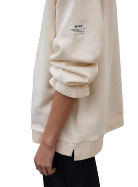 Felpa Ecoalf Ankara beige per donna.