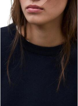 Maglia a righe blu marino Ecoalf Koa per donna