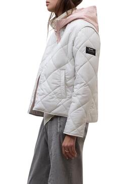 Giacca Ecoalf Musa Rhomb beige per donna