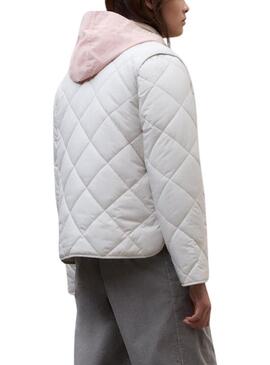 Giacca Ecoalf Musa Rhomb beige per donna