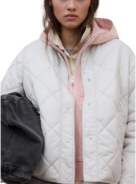 Giacca Ecoalf Musa Rhomb beige per donna