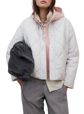 Giacca Ecoalf Musa Rhomb beige per donna