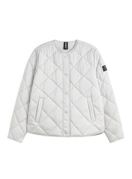 Giacca Ecoalf Musa Rhomb beige per donna