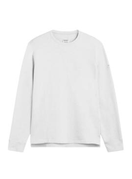 Maglietta Ecoalf a manica lunga Sustano bianca per uomo