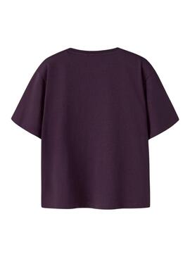 Maglietta Name It Benna stampata con banane viola per bambina